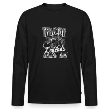 Farmer Farmer Tractor Acker Legends Gift - T-shirt manches longues Premium bio Homme - noir - Devant - Nico (187cm)
