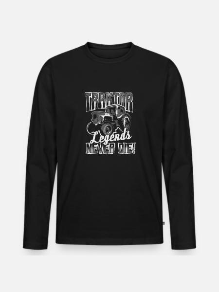 Farmer Farmer Tractor Acker Legends Gift - Premium økologisk langermet T-skjorte for menn - svart
