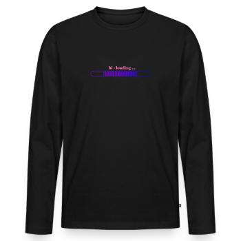 Bi Pride - LGBT - Bi Flagge - Bisexuell - Geschenk - Männer Premium Bio Langarmshirt - Schwarz - Vorne - Nico (187cm)