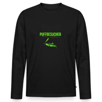 Forellen Angler Angeln Forellenpuff Puffbesucher - Männer Premium Bio Langarmshirt - Schwarz - Vorne - Nico (187cm)