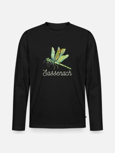 Sassenach Fun Celtic Gift Idée Design graphique - Premium økologisk langærmet T-shirt til mænd - sort