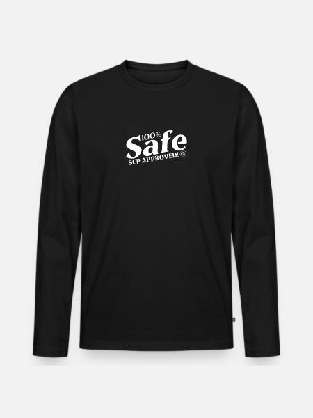 Sikker klassificering SCP Foundation Secure Contain - Premium økologisk langærmet T-shirt til mænd - sort