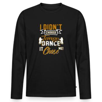 Tango - Men's Premium Organic Long Sleeve Shirt - black - Front - Nico (187cm)