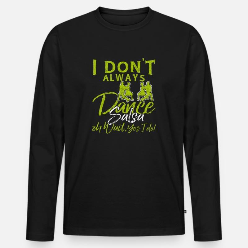 Salsa - Männer Premium Bio Langarmshirt - Schwarz