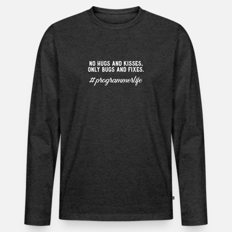 Funny Programming Developer Programmer Life Bugs Men's Premium Organic Long Sleeve Shirt