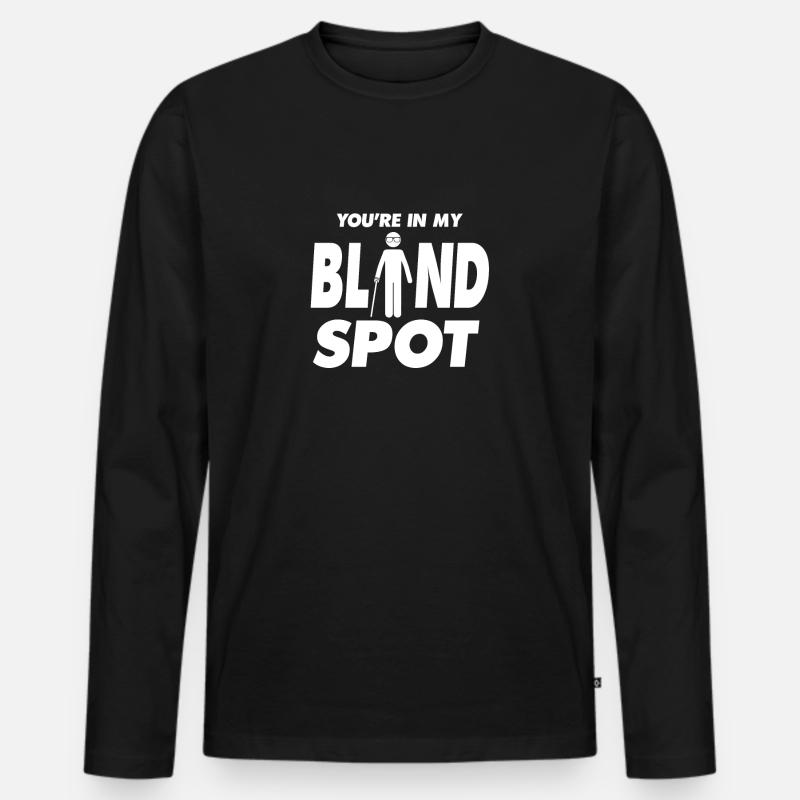 Blind Spot Sarcasm Design - Männer Premium Bio Langarmshirt - Schwarz