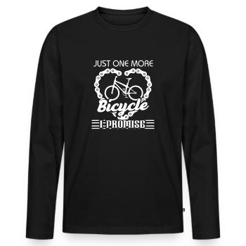 Juste un vélo de plus que je promets - T-shirt manches longues Premium bio Homme - noir - Devant - Nico (187cm)