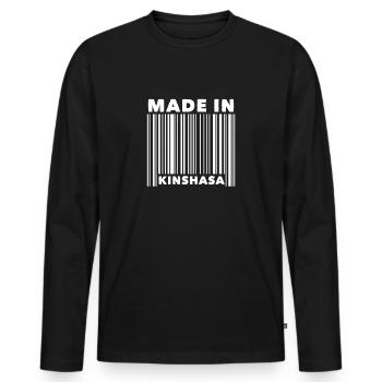 Kinshasa Congo Congo Africa Africa gift - Men's Premium Organic Long Sleeve Shirt - black - Front - Nico (187cm)
