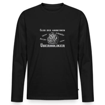 Club der anonymen Überholiker Biker Motorrad Racer - Männer Premium Bio Langarmshirt - Schwarz - Vorne - Nico (187cm)