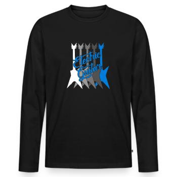 Electric Guitar Player - Men's Premium Organic Long Sleeve Shirt - black - Front - Nico (187cm)
