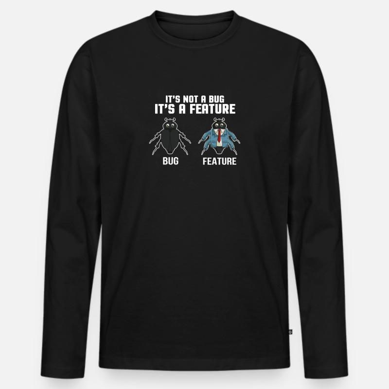Lustiges Informatik Shirt für IT & Techniker - Männer Premium Bio Langarmshirt - Schwarz