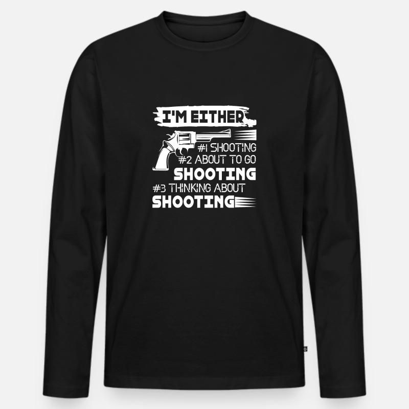 Shooting Liebhaber - Männer Premium Bio Langarmshirt - Schwarz