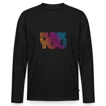 Funk vous musique - T-shirt manches longues Premium bio Homme - noir - Devant - Nico (187cm)