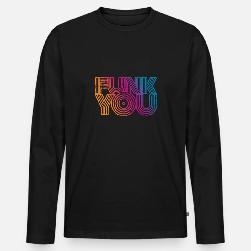Funk You Musik - Männer Premium Bio Langarmshirt - Schwarz