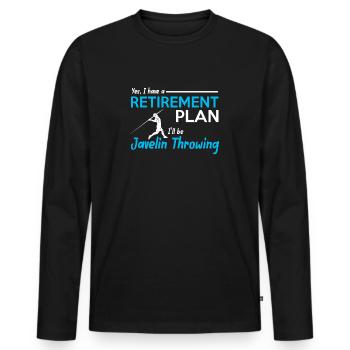 Speerwurf Speerwerfen Speerwerfer Javelin Throwing - Männer Premium Bio Langarmshirt - Schwarz - Vorne - Nico (187cm)