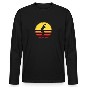Cadeau de vélo monocycle monocycle monocycle - T-shirt manches longues Premium bio Homme - noir - Devant - Nico (187cm)
