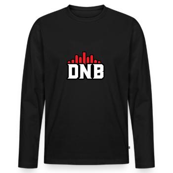 DNB Drum and Bass Dubstep cadeau - T-shirt manches longues Premium bio Homme - noir - Devant - Nico (187cm)