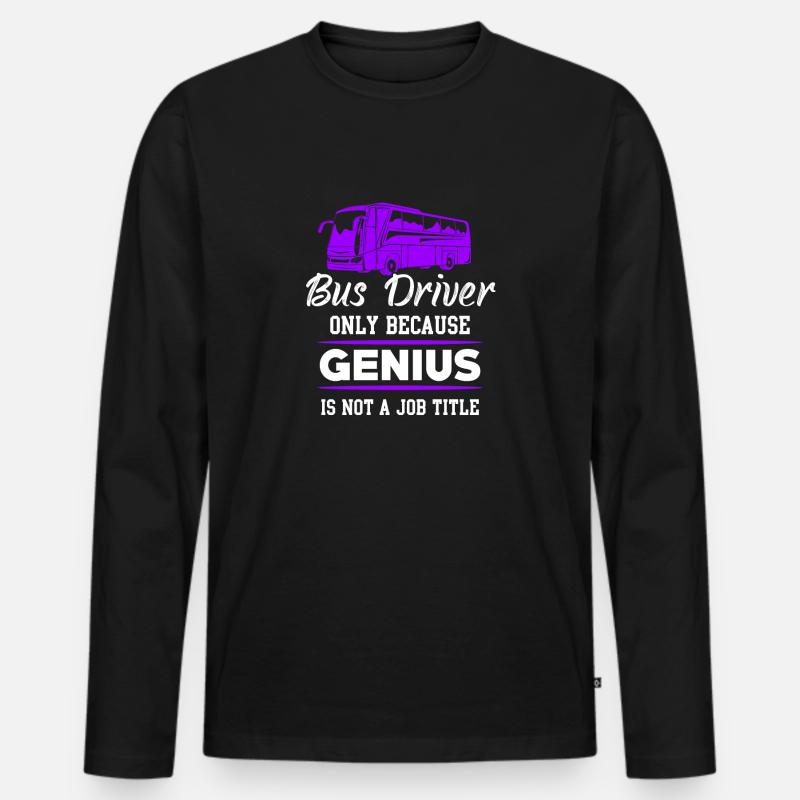 Busfahrer - Männer Premium Bio Langarmshirt - Schwarz