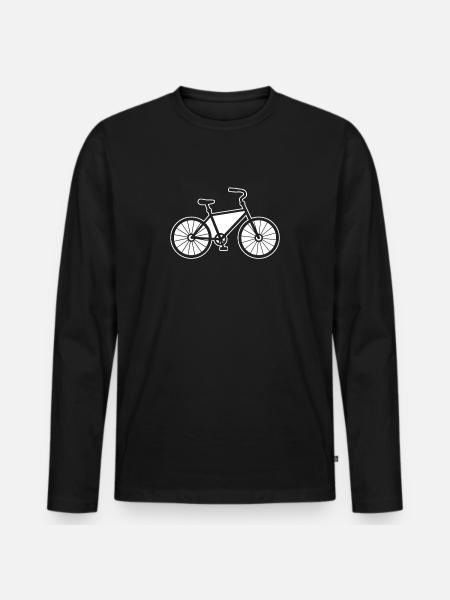 Cykelmotiv klassisk herre cykel - Premium økologisk langærmet T-shirt til mænd - sort