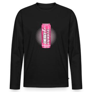 Energy drink Energy drink stimulant junkie - T-shirt manches longues Premium bio Homme - noir - Devant - Nico (187cm)