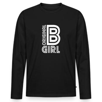 B-Girl Breakdance Girl - Männer Premium Bio Langarmshirt - Schwarz - Vorne - Nico (187cm)