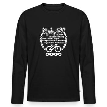 Cyclisme Cyclisme Cyclopath Définition - T-shirt manches longues Premium bio Homme - noir - Devant - Nico (187cm)