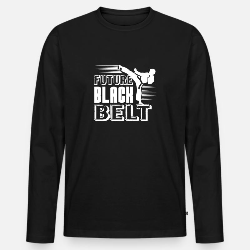 Karate Future Black Belt - Männer Premium Bio Langarmshirt - Schwarz