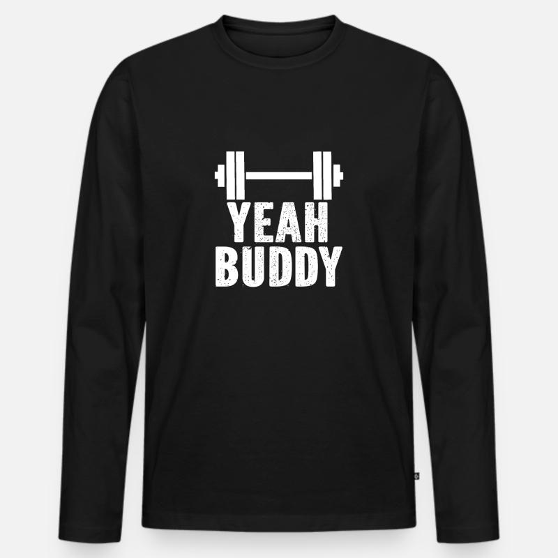 Yeah Buddy Light Weight - Männer Premium Bio Langarmshirt - Schwarz