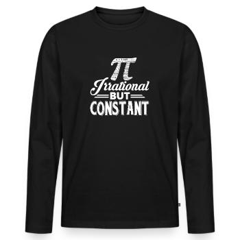 Pi Day Pi Irrational But Constant - T-shirt manches longues Premium bio Homme - noir - Devant - Nico (187cm)