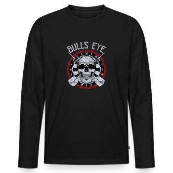 Dart bullseye - Men's Premium Organic Long Sleeve Shirt - black - Front - Nico (187cm)