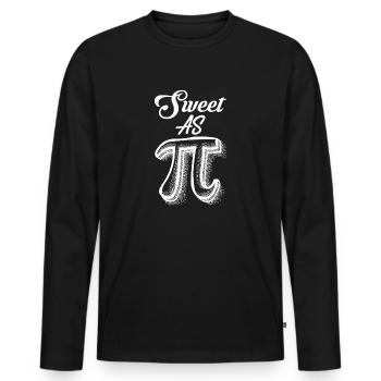 Pi Tag süß wie Pi - Männer Premium Bio Langarmshirt - Schwarz - Vorne - Nico (187cm)