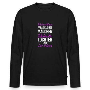 Trucker - Männer Premium Bio Langarmshirt - Schwarz - Vorne - Nico (187cm)