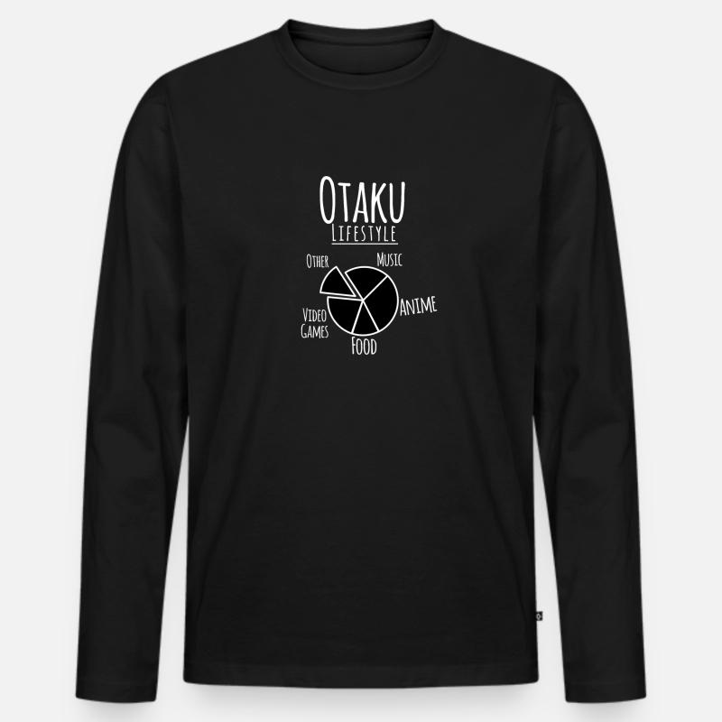 Anime - Männer Premium Bio Langarmshirt - Schwarz