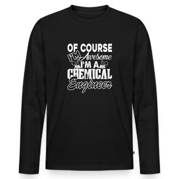 Chemical Engineer Awesome Chemical Engineer - Men's Premium Organic Long Sleeve Shirt - black - Front - Nico (187cm)