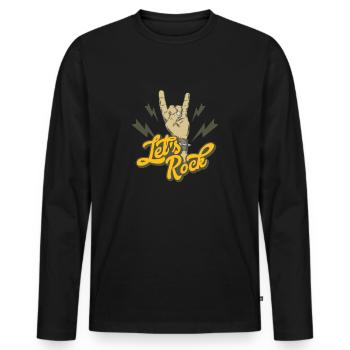 Rock n Roll Rock Music Musicians Hard rock Gift - Men's Premium Organic Long Sleeve Shirt - black - Front - Nico (187cm)