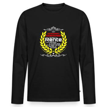 Achtung Rentner Pension Rente Privatier Geschenk - Männer Premium Bio Langarmshirt - Schwarz - Vorne - Nico (187cm)