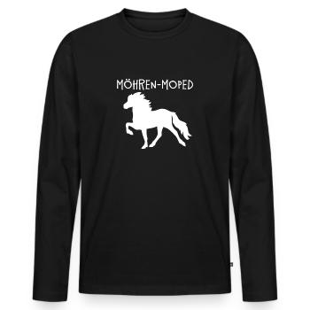 Moehren Moped Islandpferd - Männer Premium Bio Langarmshirt - Schwarz - Vorne - Nico (187cm)