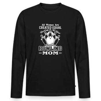 Bowling Bowling Mom - T-shirt manches longues Premium bio Homme - noir - Devant - Nico (187cm)