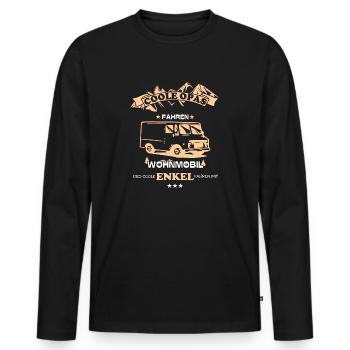 Coole Opas fahren Wohnmobil coole Enkel fahren mit - Männer Premium Bio Langarmshirt - Schwarz - Vorne - Nico (187cm)