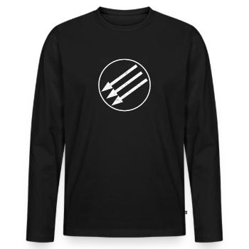 Iron Front Antifa - Antiracisme et antifasciste - T-shirt manches longues Premium bio Homme - noir - Devant - Nico (187cm)