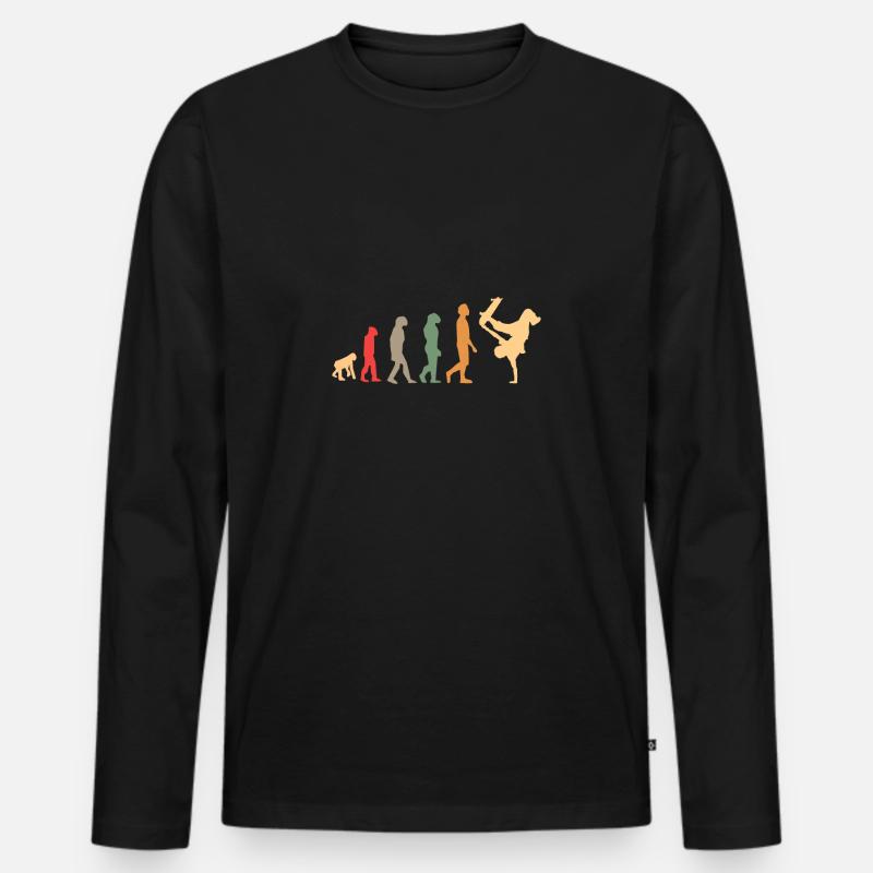 vintage Skateboard evolution Geschenk für skater - Männer Premium Bio Langarmshirt - Schwarz