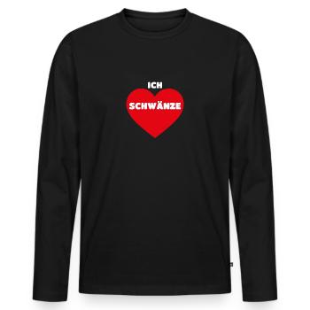 Ich liebe schwänze Junggesellenabschied Geschenk - Männer Premium Bio Langarmshirt - Schwarz - Vorne - Nico (187cm)