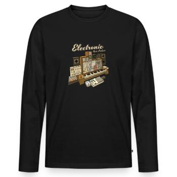 Electronic Music Producer - Men's Premium Organic Long Sleeve Shirt - black - Front - Nico (187cm)