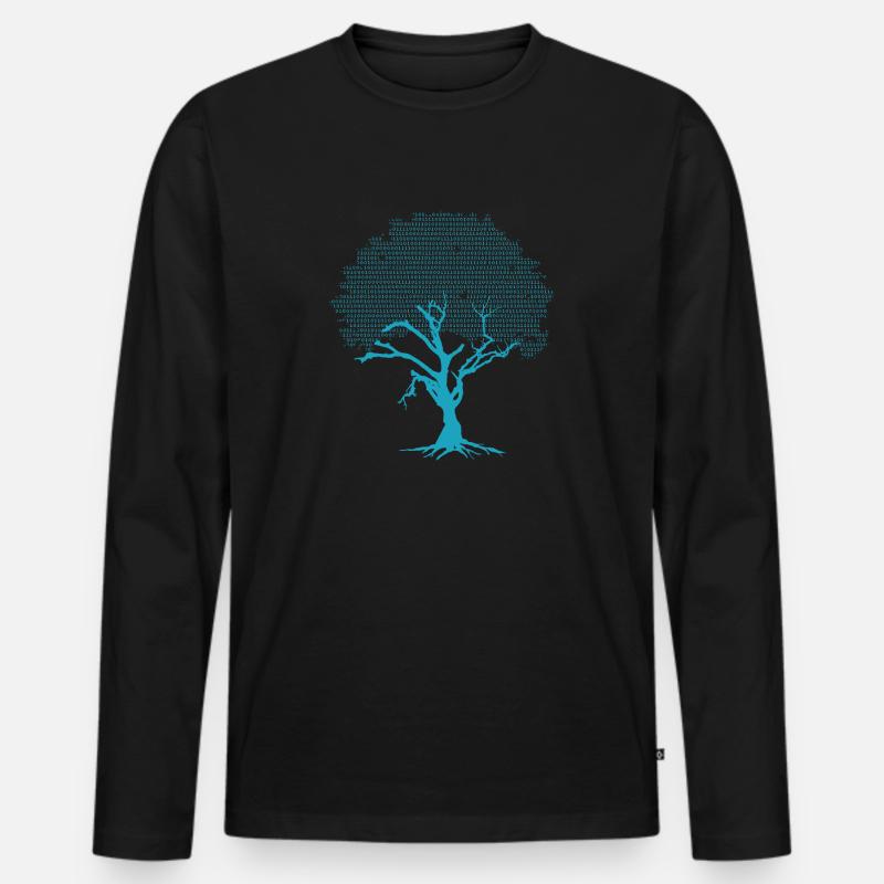 Graphique d'idée de conception d'arbre de codage binaire T-shirt manches longues Premium bio Homme