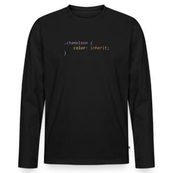 Chameleon css - nerdiges und geekiges Geschenk - Männer Premium Bio Langarmshirt - Schwarz - Vorne - Nico (187cm)
