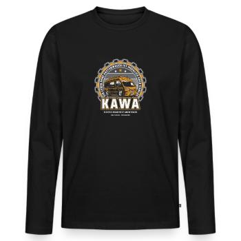 Fourgon KaWa - T-shirt manches longues Premium bio Homme - noir - Devant - Nico (187cm)
