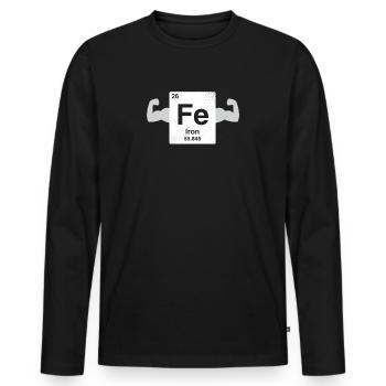 Fer - cadeau ringard et geek - T-shirt manches longues Premium bio Homme - noir - Devant - Nico (187cm)