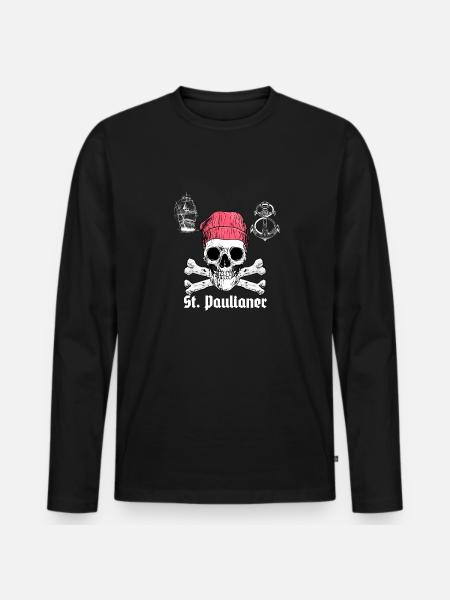 st paulian st pauli design - Men's Premium Organic Long Sleeve Shirt - black