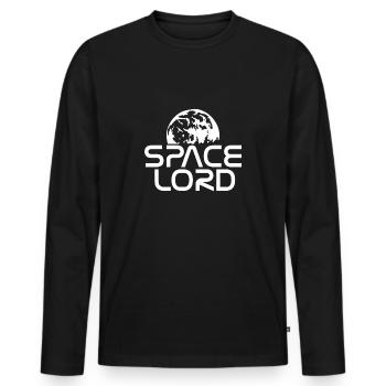 Space Lord - Männer Premium Bio Langarmshirt - Schwarz - Vorne - Nico (187cm)