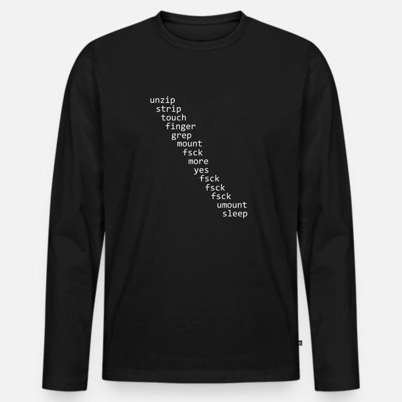 Unix Linux Programmer Sys Admin Sexy Shell Script T-shirt manches longues Premium bio Homme